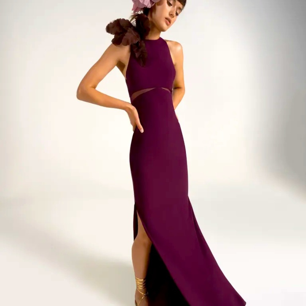 Vera Wang Deep Purple High Low Dress